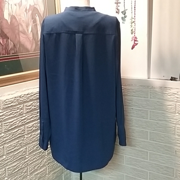 Paraphrase Long Sleeve Hi-Lo Button Up Blouse XL - Picture 2 of 8